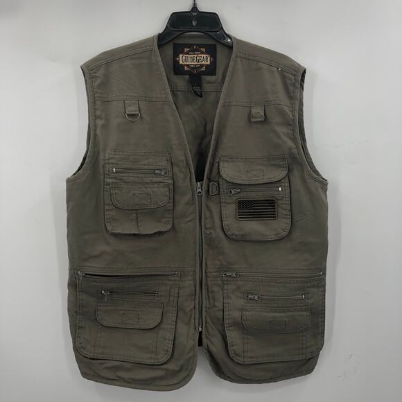 GUIDE GEAR Men's Full Zip Concealment, Photography, Shooting Vest Green Size L - Picture 3 of 11
